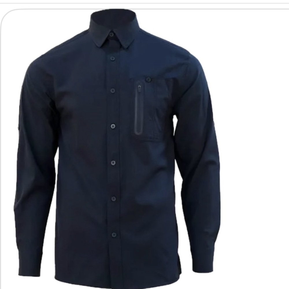 NWT FINTECH Deep Sea Woven Long Sleeve Outdoor Shirt, Size Medium